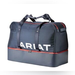 Ariat Grip English Duffle Bag Navy Red Equestrian Boot Gear Bag